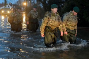 40 Commando Royal Marines deployed to provide flood relief in Somerset